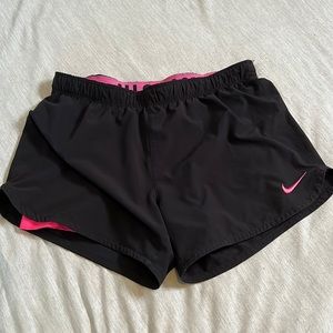 Nike Shorts Pink and Black Spandex Athletic Shorts